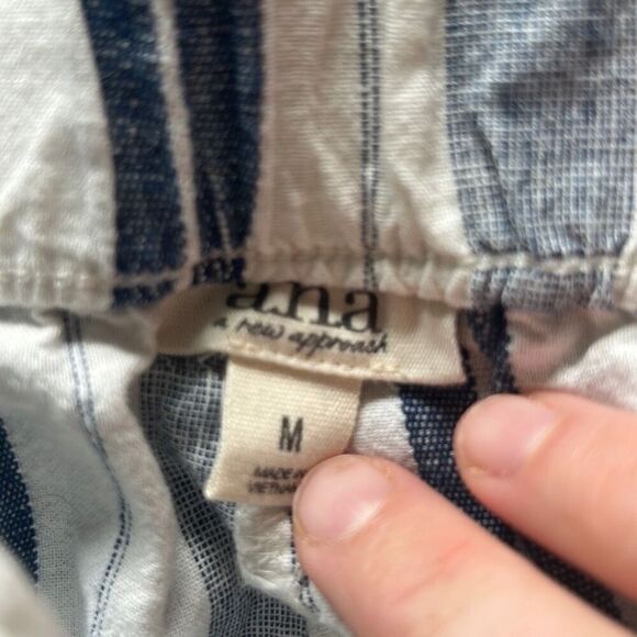 Striped Wide Leg Pants High Waist Elastic Waistband Casual Trousers - Picture 4 of 5